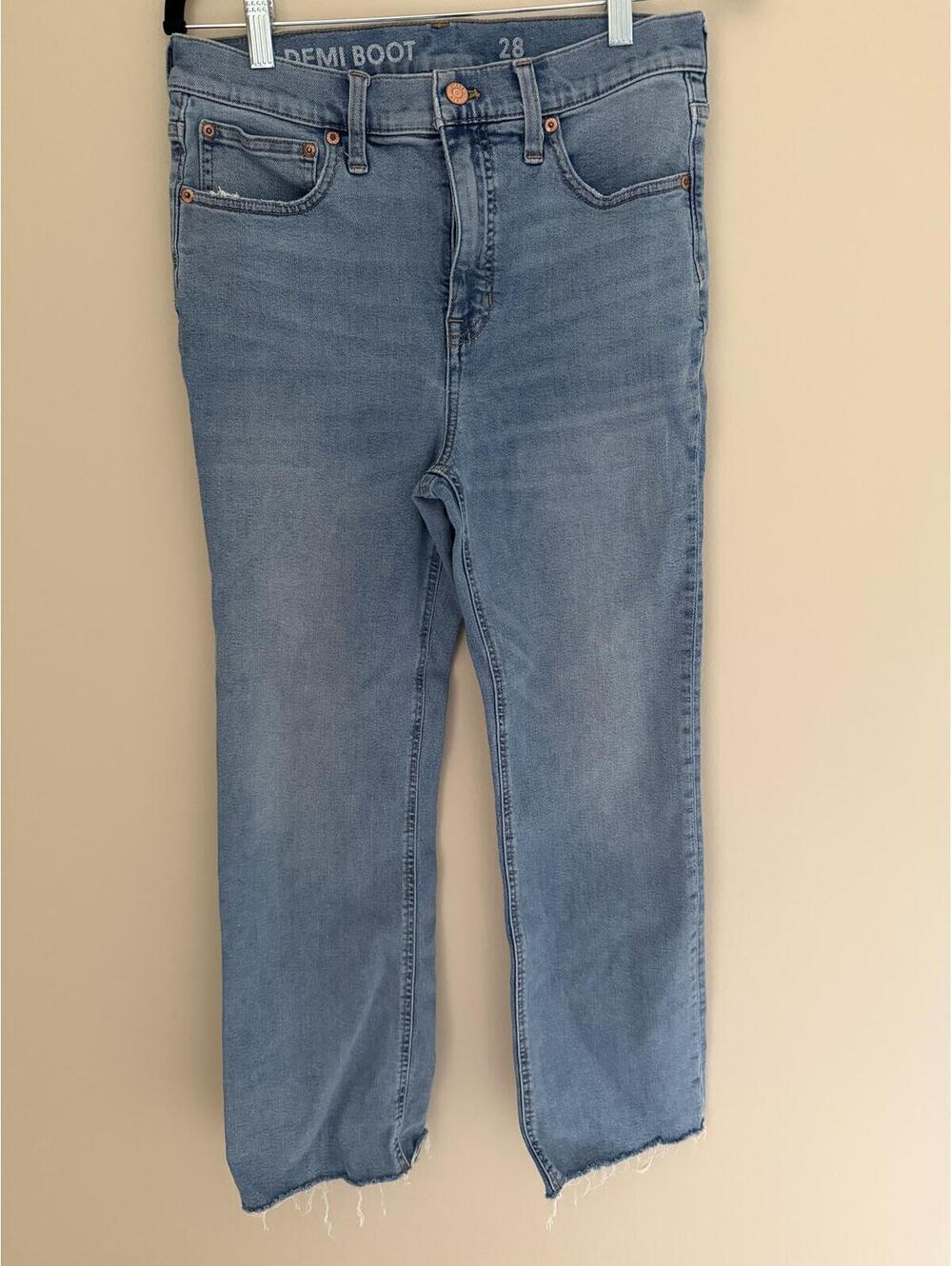 28 J.Crew Demi Bootcut Raw Hem Jeans